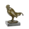 Bronze rooster on a black marble plinth