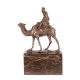 Bronze chameau monté, socle en marbre noir