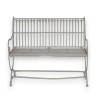White-painted iron folding bench