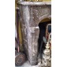 Louis XV-style fireplace in grey marble