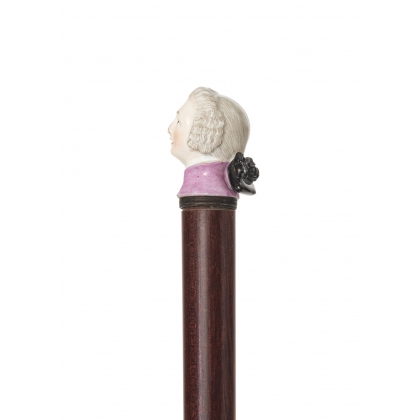 Walking stick with a handle shaped like a man’s bust