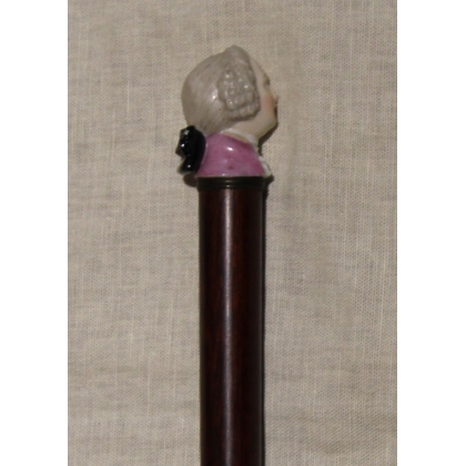 Walking stick with a handle shaped like a man’s bust