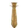 Pair of gilded bronze candlesticks, restored