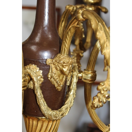 Lustre style Louis XVI à 6 lumières