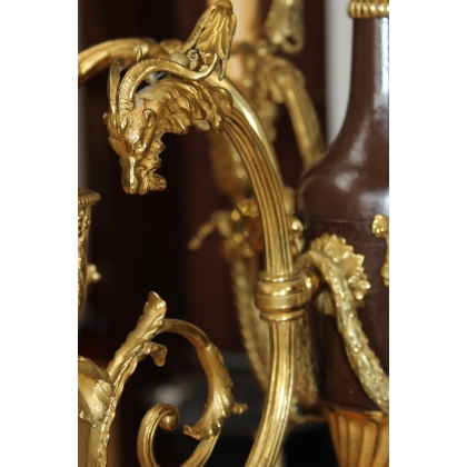 Lustre style Louis XVI à 6 lumières