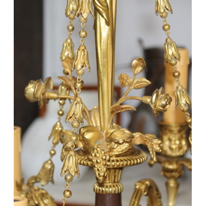 Lustre style Louis XVI à 6 lumières