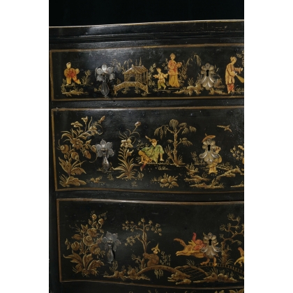 Commode anglaise à décor chinois