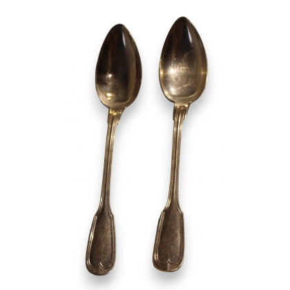 Paire de cuillères en argent 800