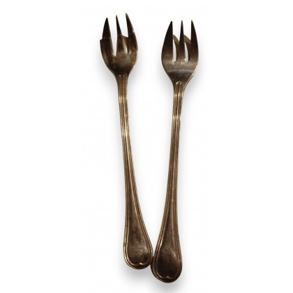 Paire de fourchettes à huitres CHRISTOFLE
