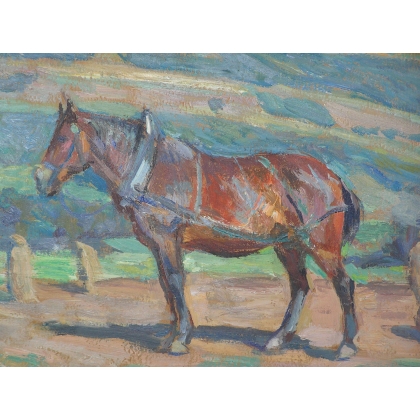 Paintings | Painting entitled ‘Horse’, signed. Moinat SA  – Antiques and home décor