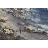 Tableau \"La Dent d\'Oche\" signé E.D. de MADELIN