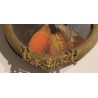Petit cadre rond Napoléon III en laiton "Couronne"