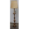 Paire de piques cièrges montées en lampe
