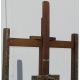 Easel on castors.