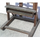 Easel on castors.