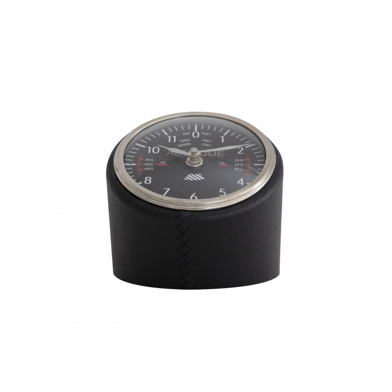 Horloge de bureau style altimètre - Aluminium et laiton