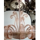 Murano chandelier, pink glass