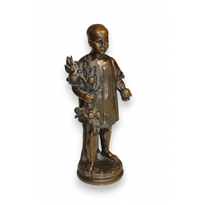Bronze \"Le vendeur d\'oranges marocain\"