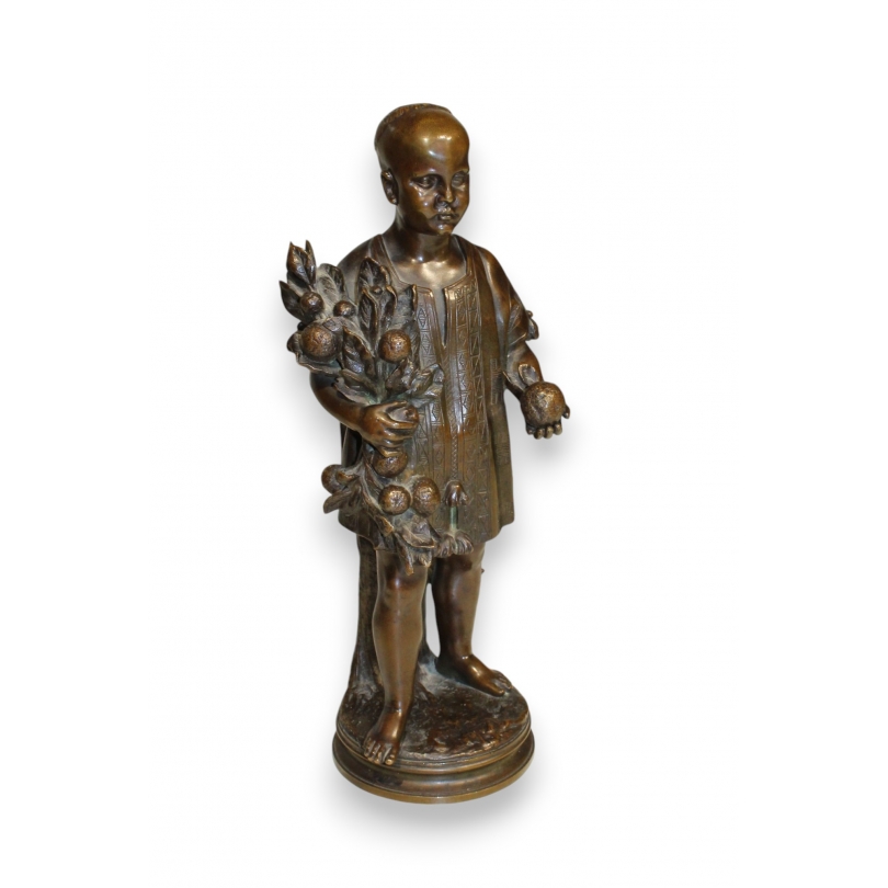 Bronze "Le vendeur d'oranges marocain"