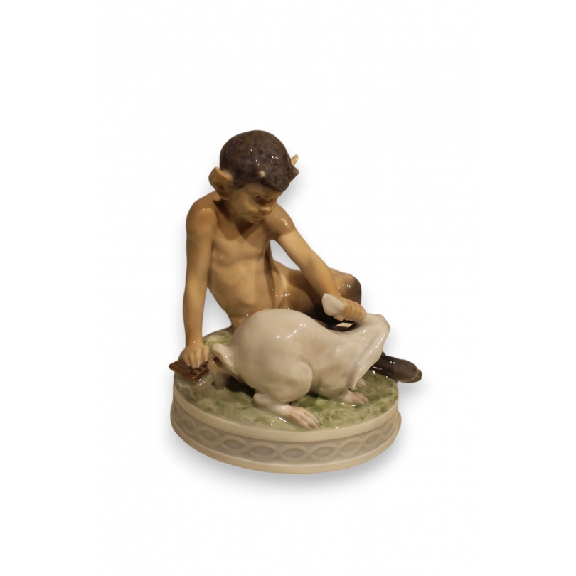 Faune et lapin en porcelaine Royal Copenhage