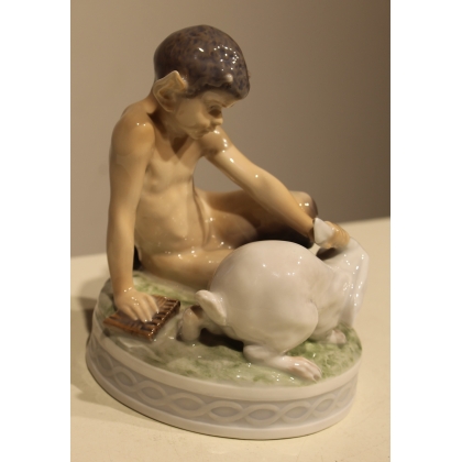 Faune et lapin en porcelaine Royal Copenhage