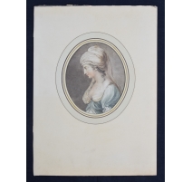 Gravure aquarellée "Zemire" par CIPRIANI