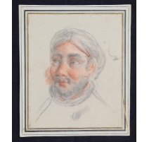 Dessin "Homme au turban" attribué à GUALTIERI