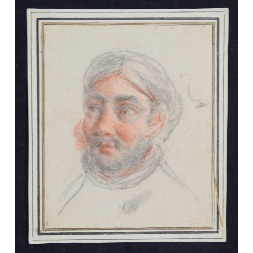 Dessin "Homme au turban" attribué à GUALTIERI