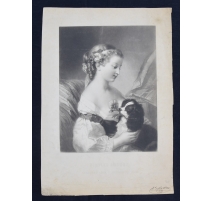 Gravure "Simples amours" par BROCHART