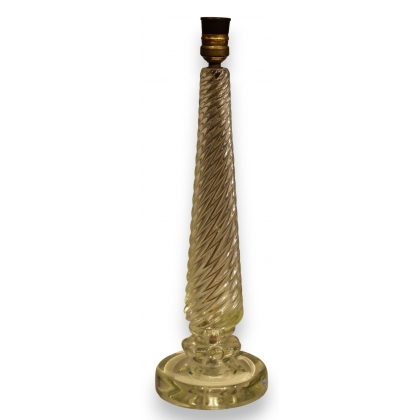 Murano twisted glass lamp base