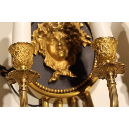 Paire d'appliques style Empire à 4 lumières