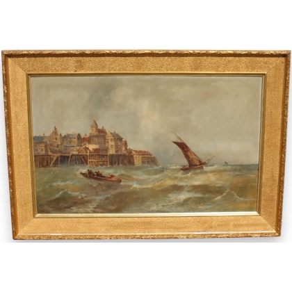 Tableau \"Marine\" signé GODCHAUX
