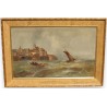 Tableau \"Marine\" signé GODCHAUX