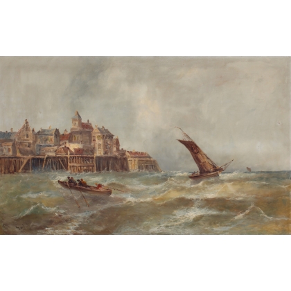 Tableau \"Marine\" signé GODCHAUX