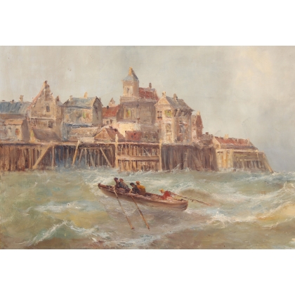 Tableau \"Marine\" signé GODCHAUX