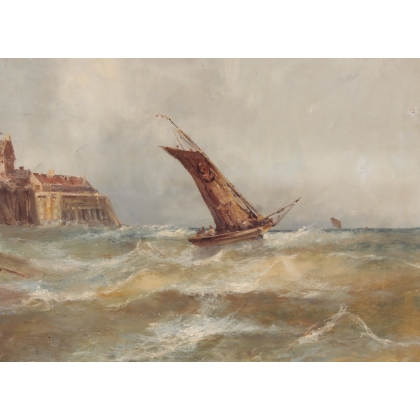 Tableau \"Marine\" signé GODCHAUX