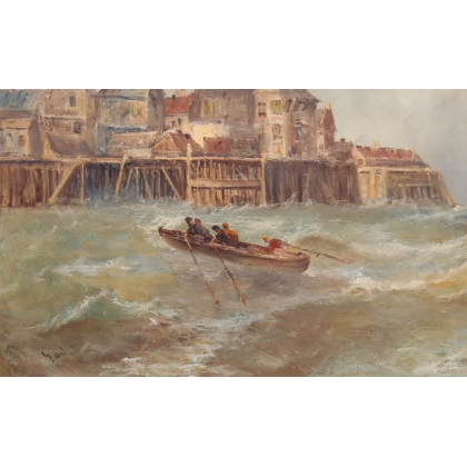 Tableau \"Marine\" signé GODCHAUX
