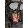 Lustre style Louis-Philippe en faïence et opaline