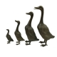 Set de 4 canards en bronze