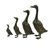 Set de 4 canards en bronze