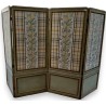 Louis XVI-style folding screen in beige lacquered wood
