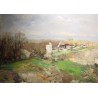 Tableau \"Campagne Vaudoise\" signé GROUNAUER
