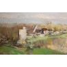 Tableau \"Campagne Vaudoise\" signé GROUNAUER