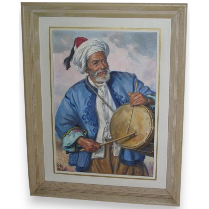 Tableau \"Musicien marocain\".