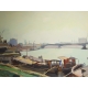 Gouache "La Seine à Paris" signé R. VUILLEM