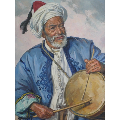 Paintings | Painting: ‘Moroccan Musician’. Moinat SA  – Antiques and home décor