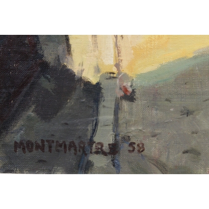 Tableau \"Montmartre\" signé R. VUILLEM
