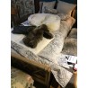 Cadre de lit style Directoire en cerisier brut
