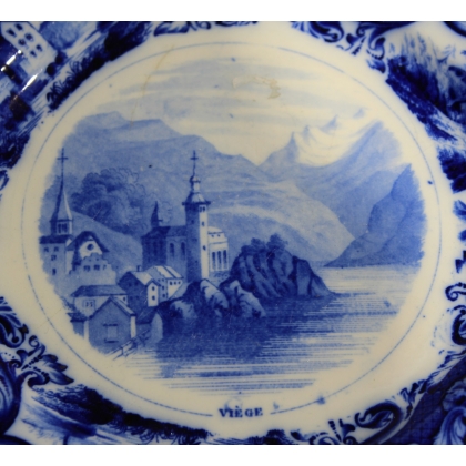 Assiette en faïence de Nyon \"Viège\"