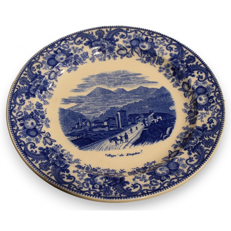 Assiette en faïence de Nyon \"Simplon\"